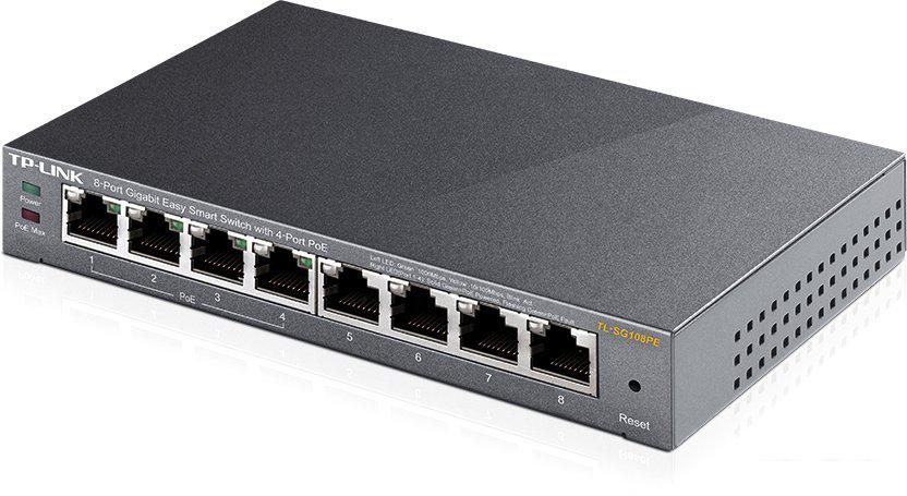 Настраиваемый коммутатор TP-Link TL-SG108PE