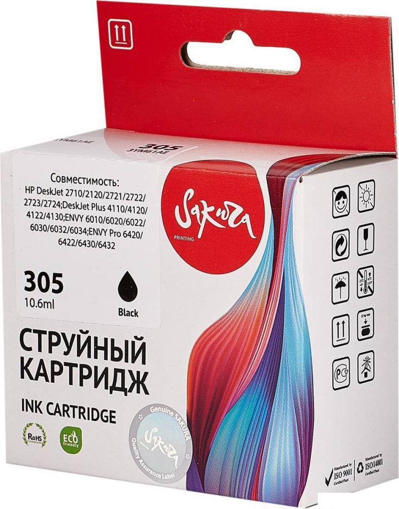 Картридж Sakura Printing SI3YM61AE (аналог HP 305 Black) Картридж Sakura Printing SI3YM61AE (аналог HP 305 Black)