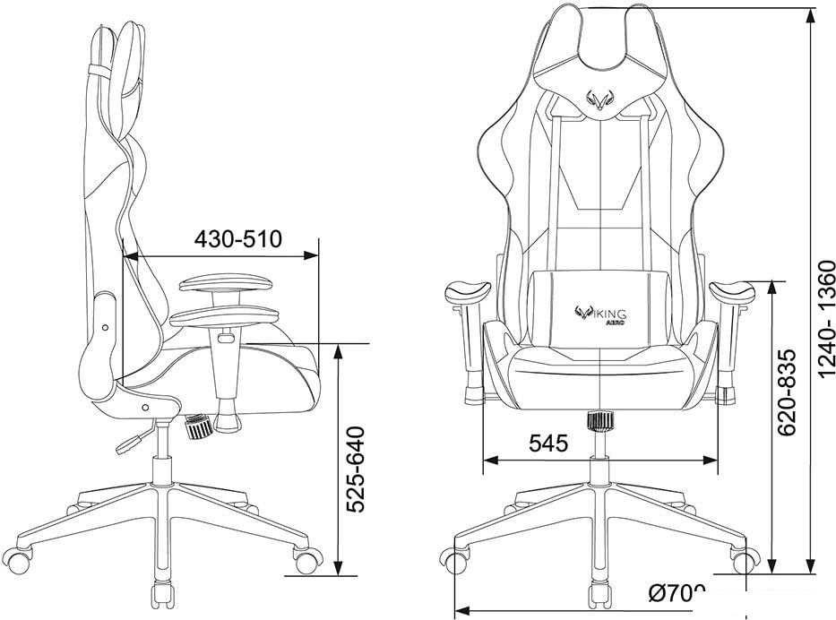 Кресло Zombie Viking 5 Aero (черный/синий)