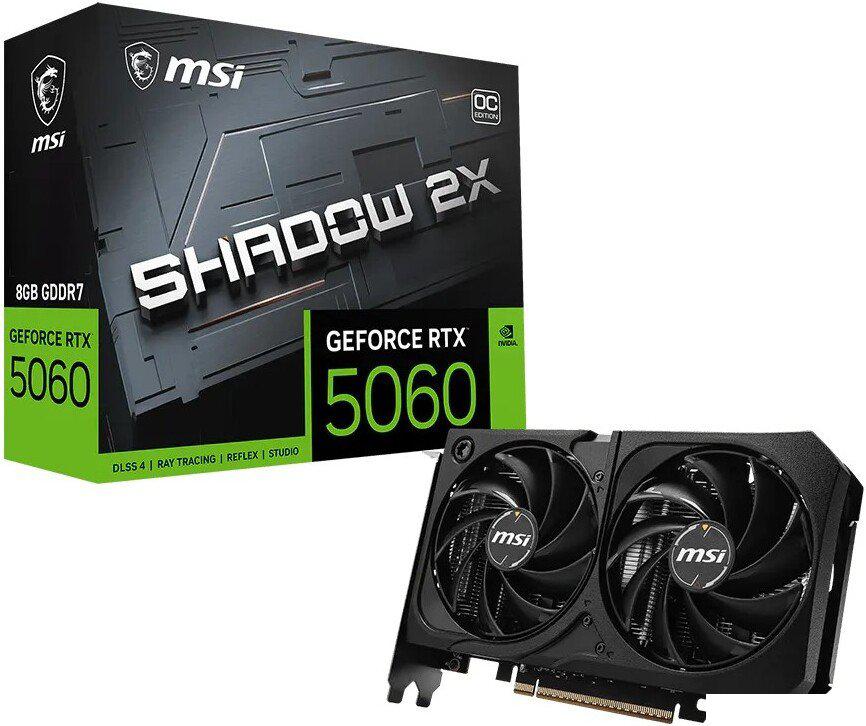 Видеокарта MSI GeForce RTX 5060 8G Shadow 2X OC Max