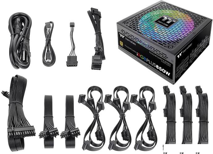 Блок питания Thermaltake Toughpower iRGB PLUS 850W Gold TT Premium Edition TPI-850DH3FCG
