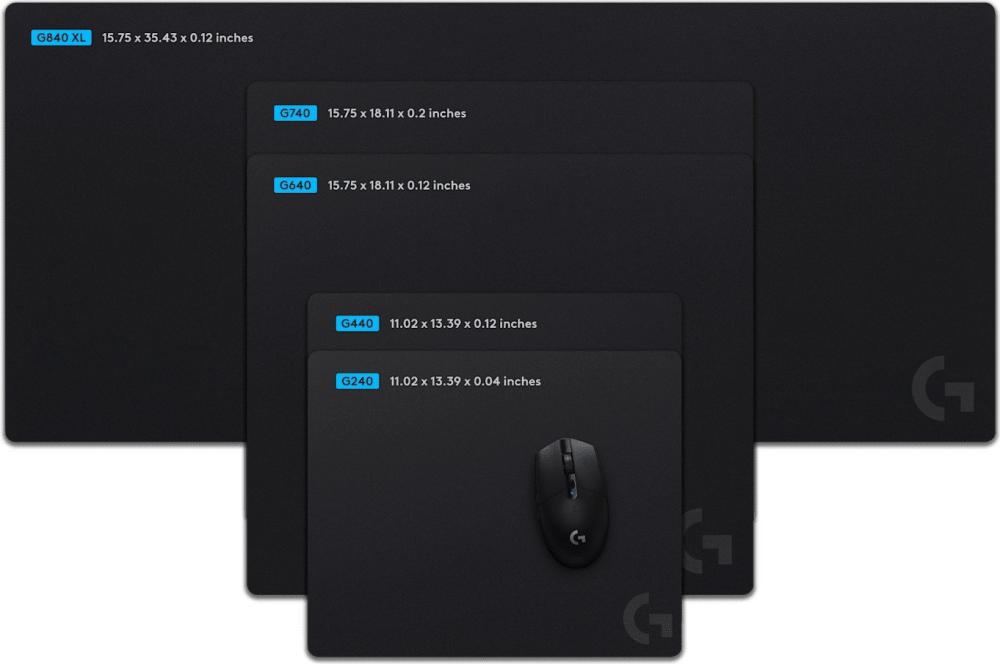 Коврик для мыши Logitech G640 (с серым логотипом)