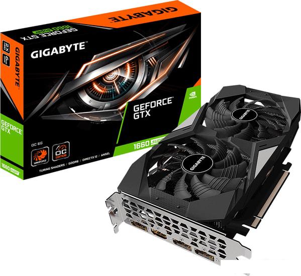 Видеокарта Gigabyte GeForce GTX 1660 Super OC 6GB GDDR6 GV-N166SOC-6GD