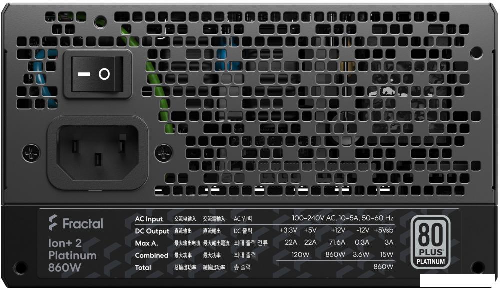 Блок питания Fractal Design Ion+ 2 Platinum 860W FD-P-IA2P-860