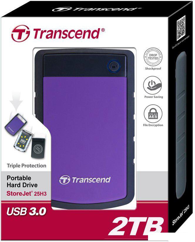 Внешний накопитель Transcend StoreJet 25H3P 2TB (TS2TSJ25H3P)