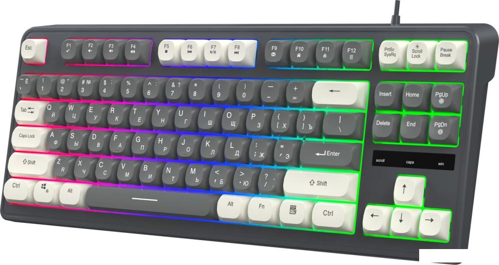 Клавиатура Оклик 711G (серый/белый)