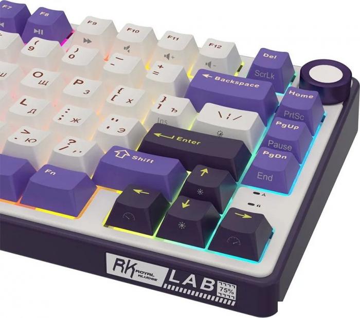 Клавиатура Royal Kludge R75 RGB Blackberry (RK Silver)