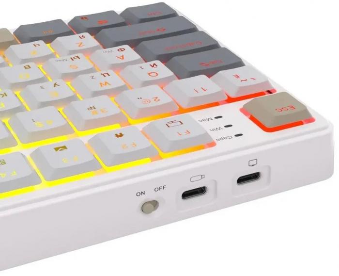 Клавиатура Royal Kludge N80 Pearly Dawn (RK Red)