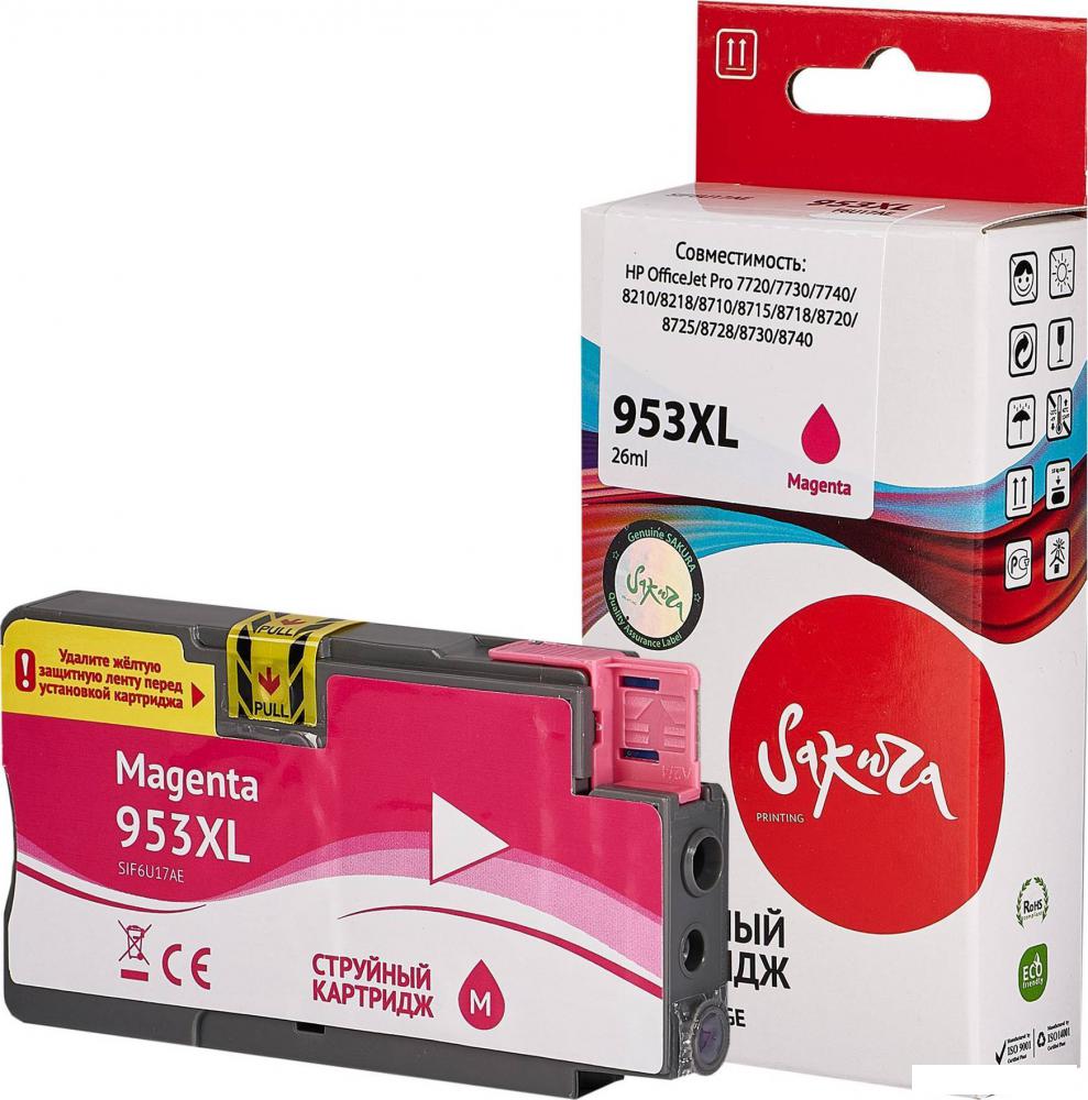 Картридж Sakura Printing SIF6U17AE (аналог HP 953XL Magenta) Картридж Sakura Printing SIF6U17AE (аналог HP 953XL Magenta)