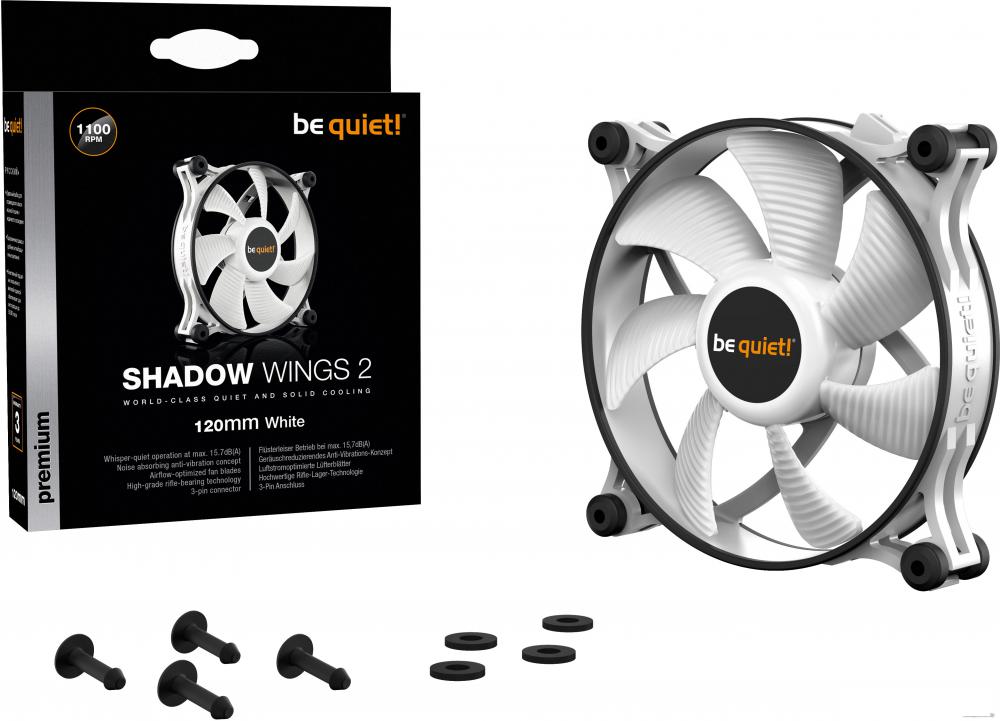 Вентилятор для корпуса be quiet! Shadow Wings 2 120mm White BL088