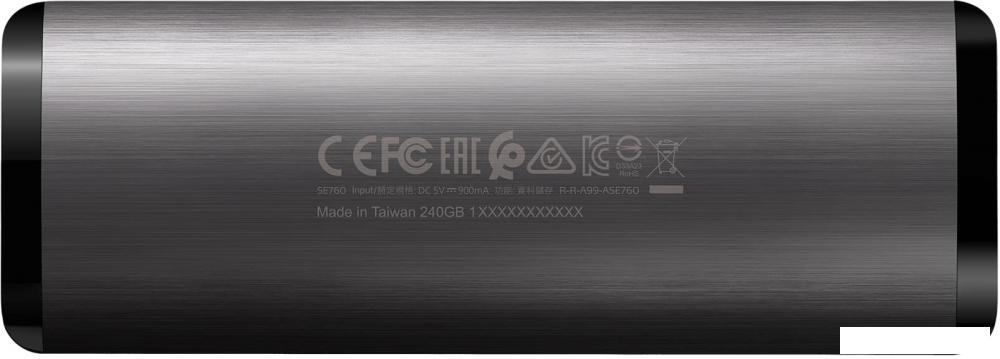 Внешний накопитель ADATA SE760 2TB ASE760-2TU32G2-CTI (титан)