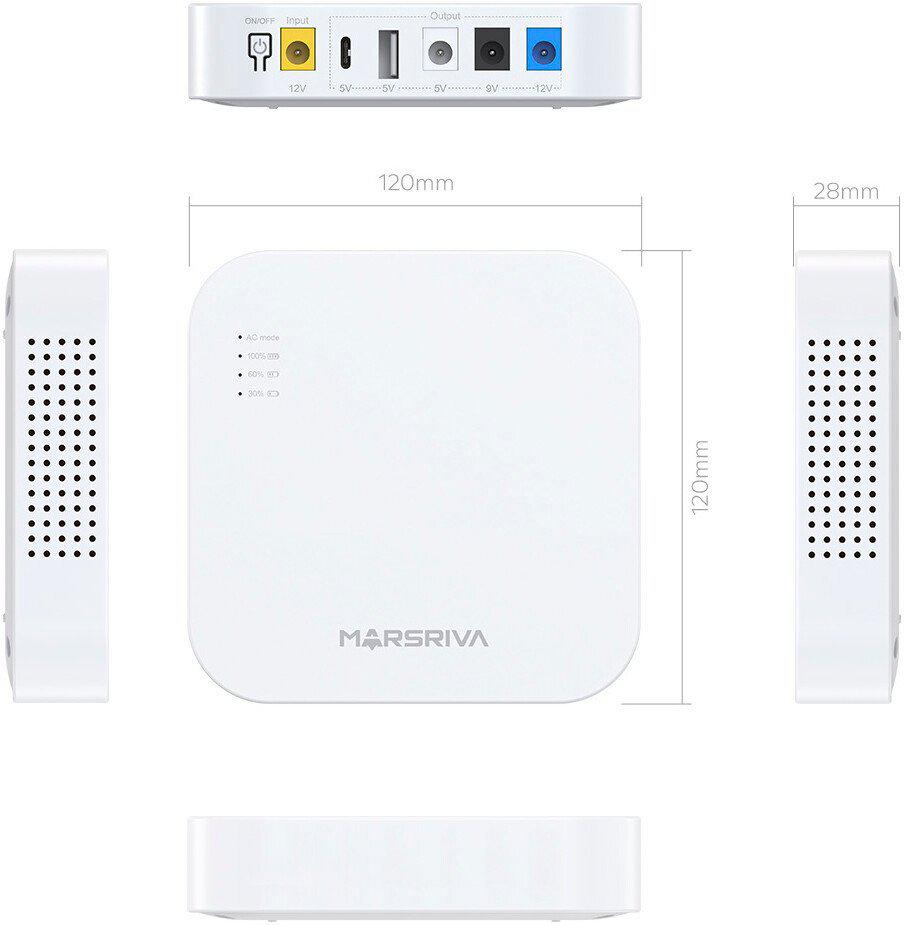 Источник бесперебойного питания Marsriva Smart Mini DC UPS KP4 (белый)