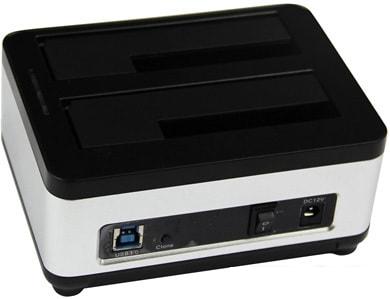 Бокс для накопителей 2.5" и 3.5" AgeStar 3UBT8 (серебристый/черный)