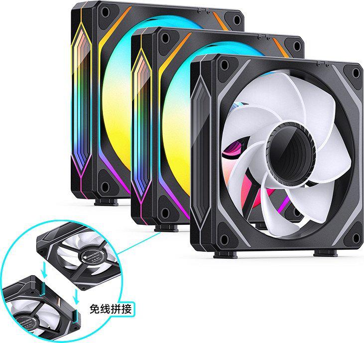 Набор вентиляторов Jonsbo ZL-120 Reversed (черный, 3 шт.)