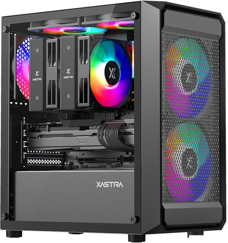 Корпус XASTRA A303M 3FRGB (черный)