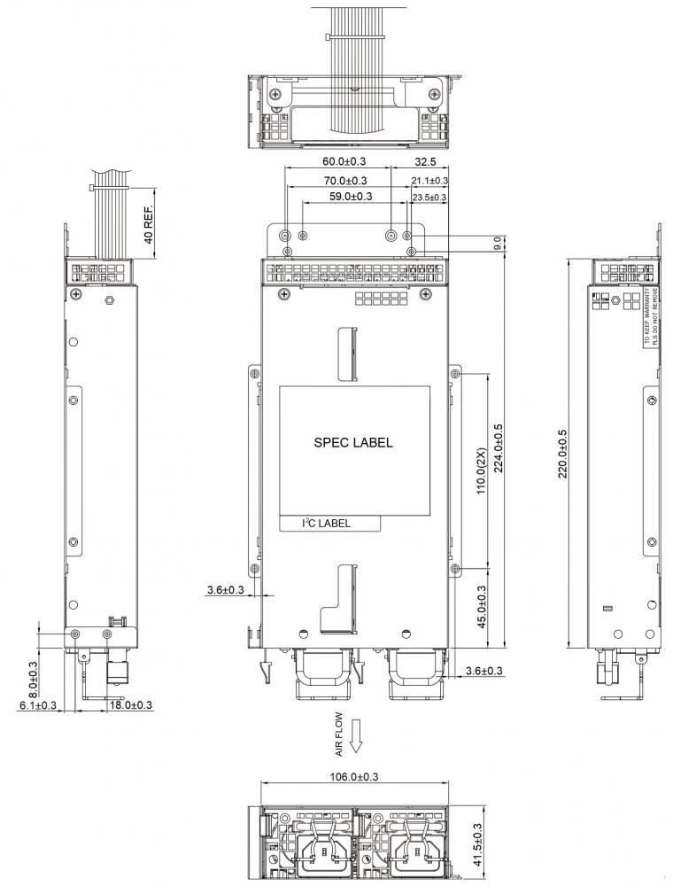 Блок питания 3Y Power YH5401-1RAR2A0D