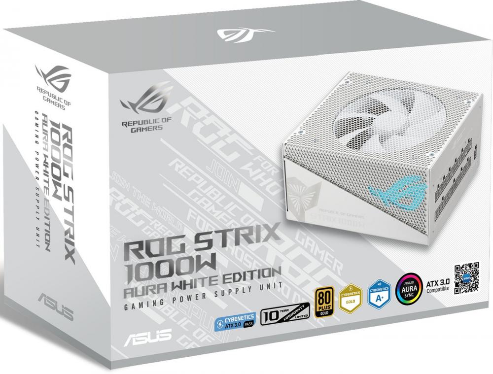 Блок питания ASUS ROG Strix 1000W Gold Aura Edition ROG-STRIX-1000G-AURA-WHITE-GAMING