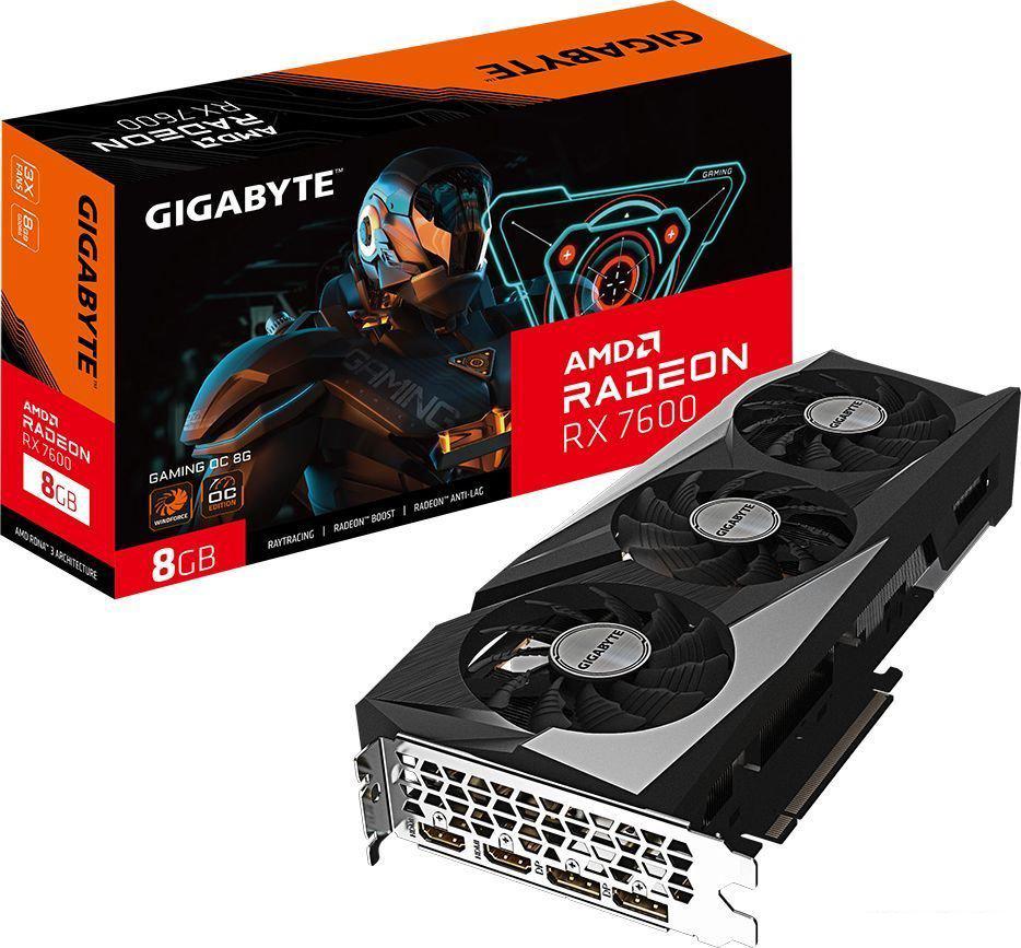 Видеокарта Gigabyte Radeon RX 7600 GAMING OC 8G GV-R76GAMING OC-8GD