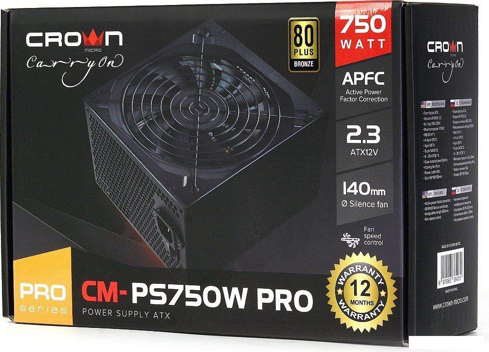 Блок питания CrownMicro CM-PS750W PRO VER2.0