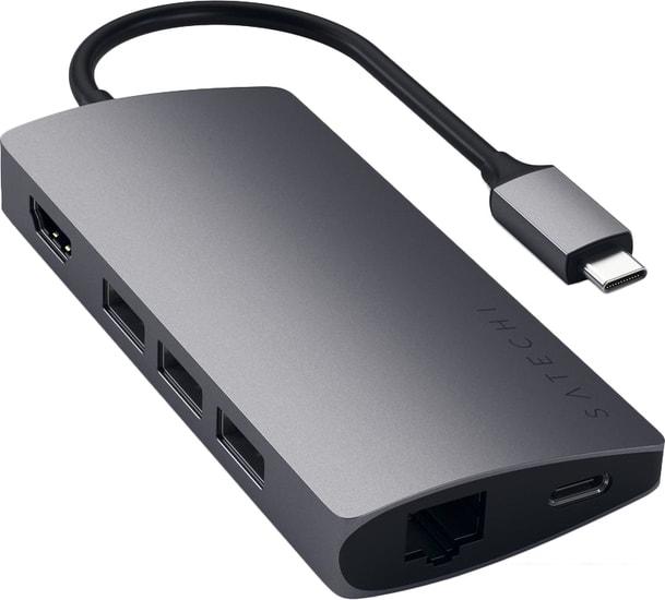 Док-станция Satechi Type-C Multi-Port Adapter 4K with Ethernet V2 ST-TCMA2M