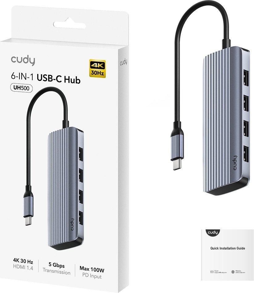 USB-хабы и док-станции Cudy UH500