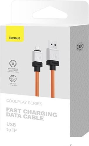 Кабель Baseus CoolPlay Series Fast Charging Data Cable 2.4A USB Type-A - Lightning (1 м, оранжевый)