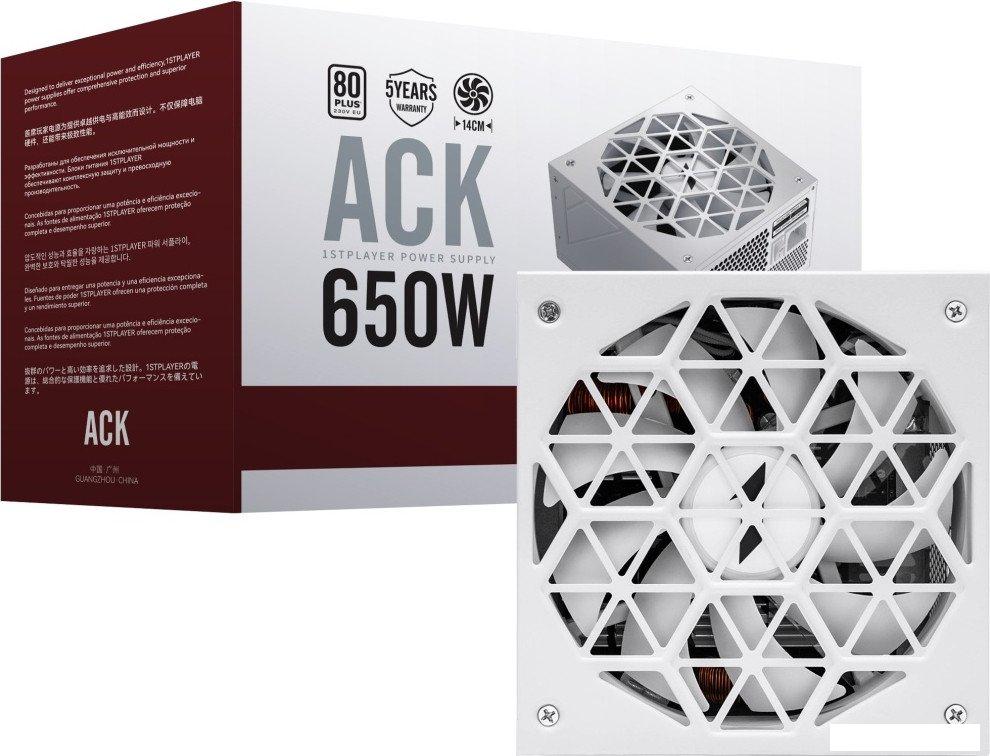 Блок питания 1stPlayer ACK 650W HA-650AC1-WH