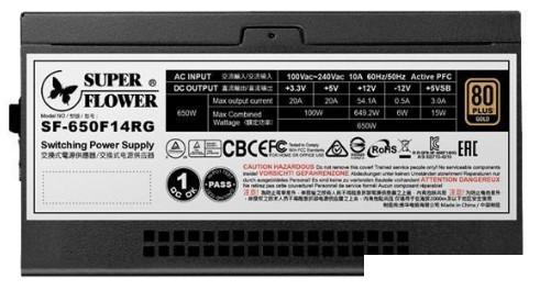 Блок питания Super Flower Leadex III Gold ARGB 650W SF-650F14RG BK