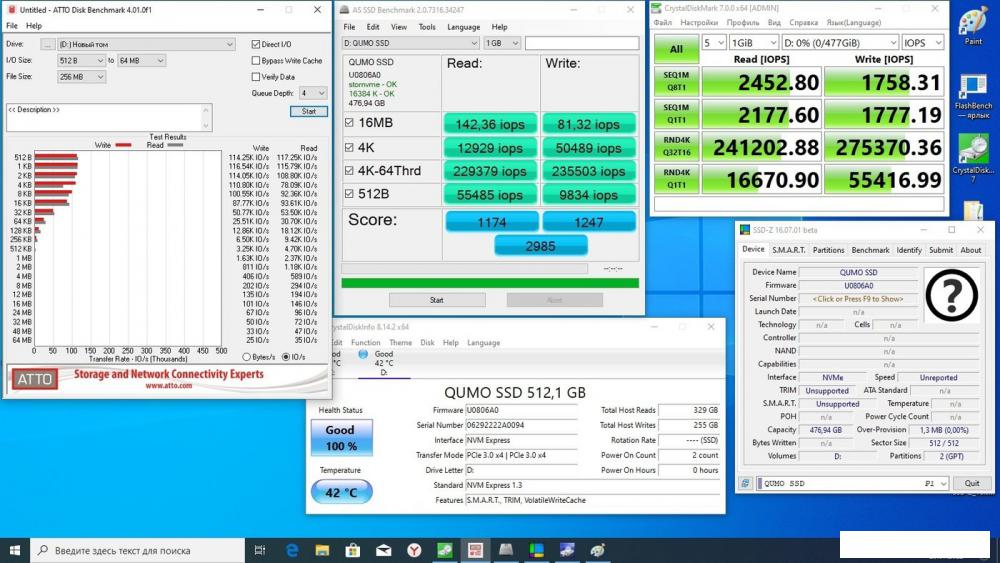 SSD QUMO Novation M2 NVMe 512GB Q3DT-512GSKF-NM2