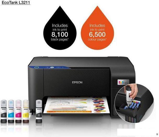 МФУ Epson EcoTank L3211 (ресурс стартовых контейнеров 6500/8100, контейнер 003) МФУ Epson EcoTank L3211 (ресурс стартовых контейнеров 6500/8100, контейнер 003)