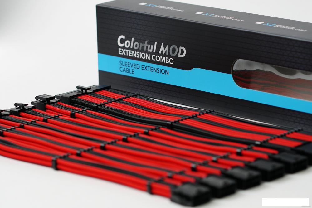 Кабель Qingsea Colorful MOD Extansion Combo QHM-0801 (черный/красный)