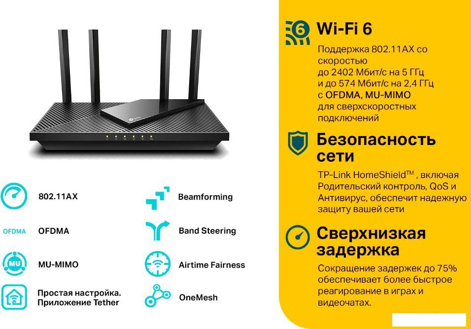 Wi-Fi роутер TP-Link Archer AX55