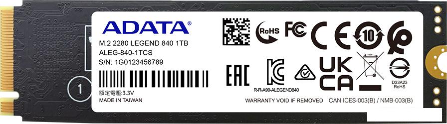 SSD ADATA Legend 840 1TB ALEG-840-1TCS