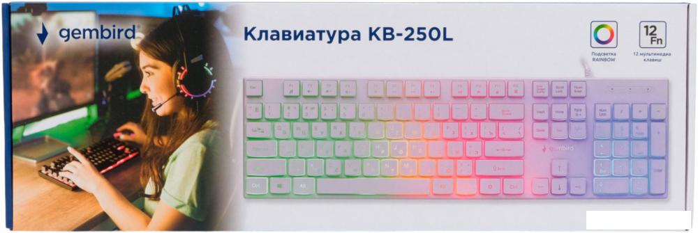 Клавиатура Gembird KB-250L-W