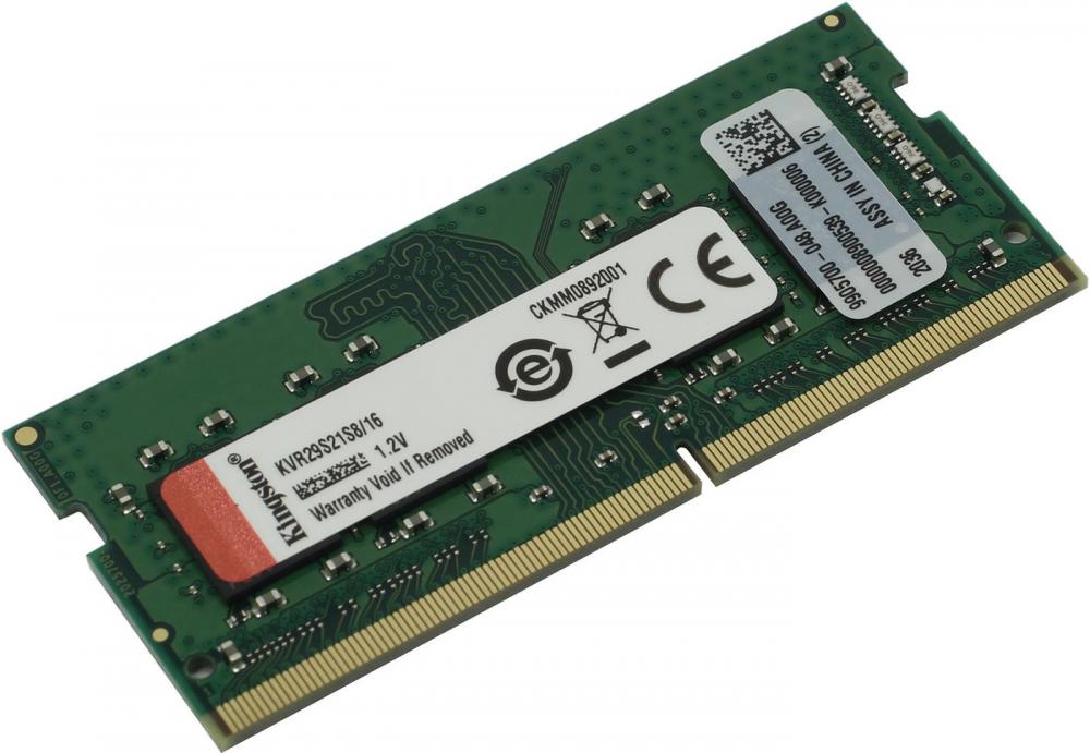 Оперативная память Kingston ValueRAM 16GB DDR4 SODIMM PC4-23400 KVR29S21S8/16