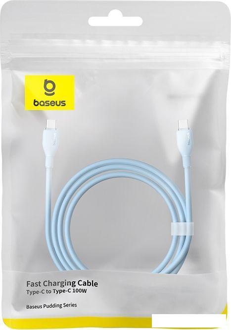 Кабель Baseus Pudding Series USB Type-C - USB Type-C (1.2 м, голубой)