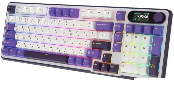 Клавиатура Royal Kludge RK-S98 RGB Blackberry (RK Chartreuse)