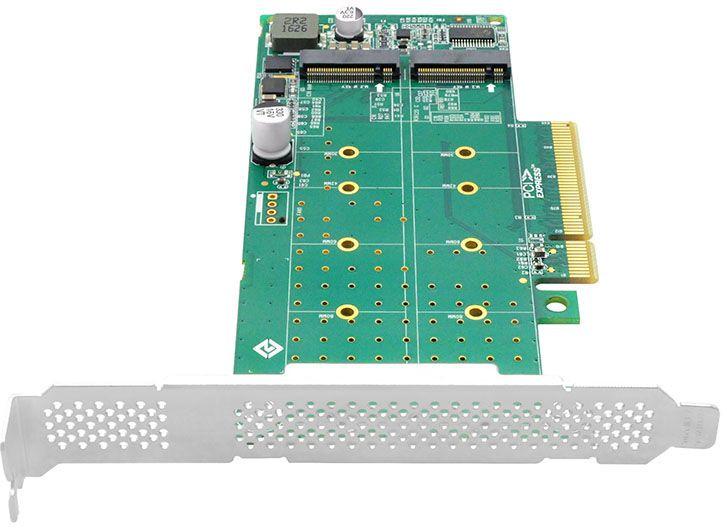 Адаптер для подключения M.2 накопителей Linkreal LRNV95N8 PCIe x8 to 2-Port M.2 NVMe Adapter