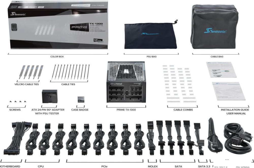 Блок питания Seasonic Prime TX-1300 ATX 3.1 2025 SSR-1300TR2
