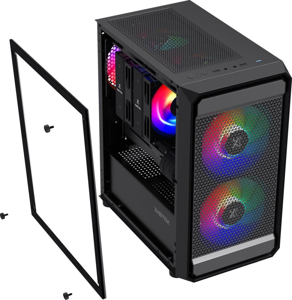 Корпус XASTRA A303M 3FRGB (черный)