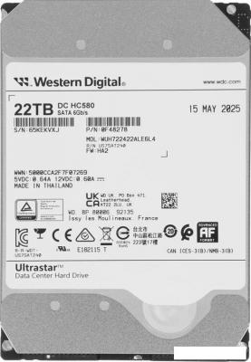 Жесткий диск WD Ultrastar DC HC580 22TB WUH722422ALE6L4