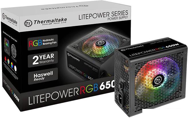 Блок питания Thermaltake Litepower RGB 650W LTP-650AL2NK