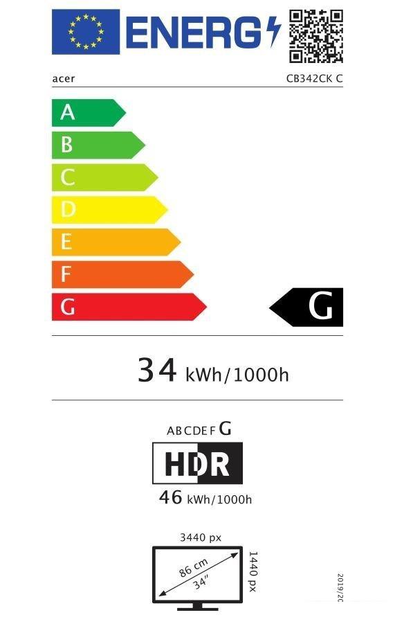 Монитор Acer CB342CKCsmiiphuzx Монитор Acer CB342CKCsmiiphuzx