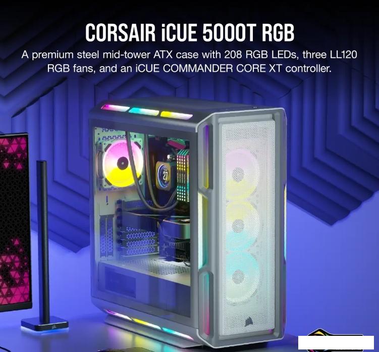 Корпус Corsair iCUE 5000T RGB CC-9011231-WW