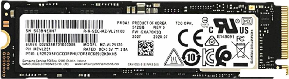 SSD Samsung PM9A1 512GB MZVL2512HCJQ-00B00 SSD Samsung PM9A1 512GB MZVL2512HCJQ-00B00
