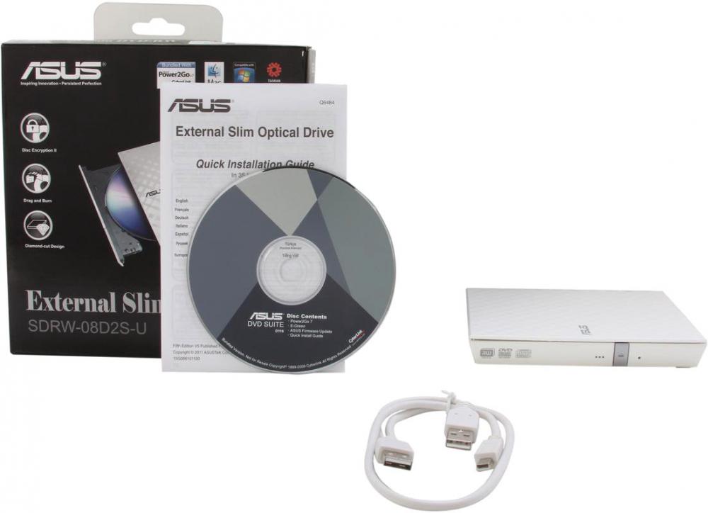 Оптический привод ASUS SDRW-08D2S-U Lite (белый)