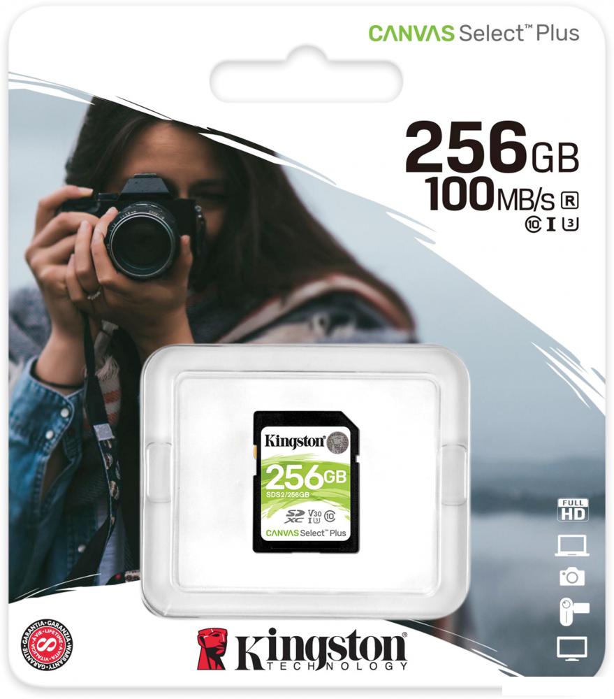 Карта памяти Kingston Canvas Select Plus SDXC 256GB