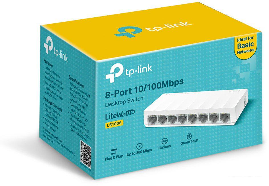Неуправляемый коммутатор TP-Link LS1008