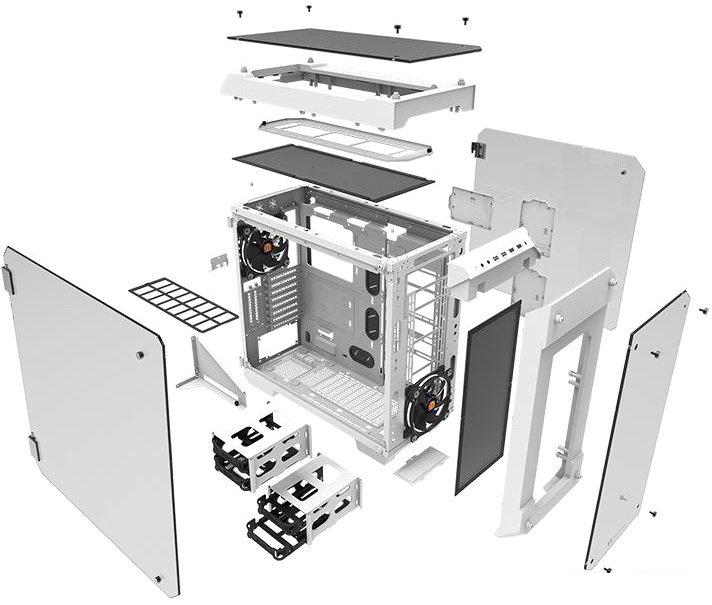 Корпус Thermaltake View 71 Tempered Glass Snow Edition