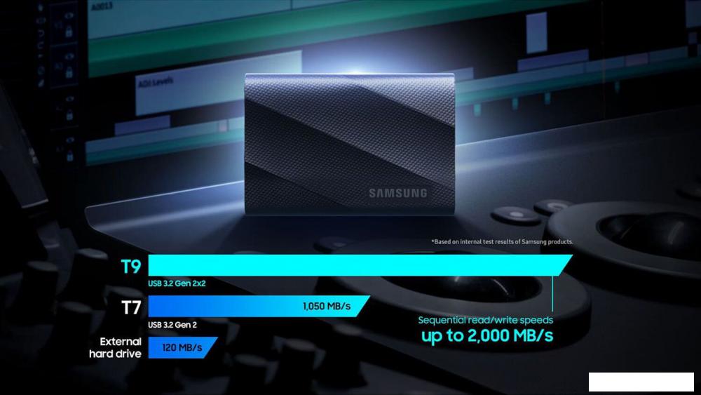 Внешний накопитель Samsung T9 4TB (черный) Внешний накопитель Samsung T9 4TB (черный)